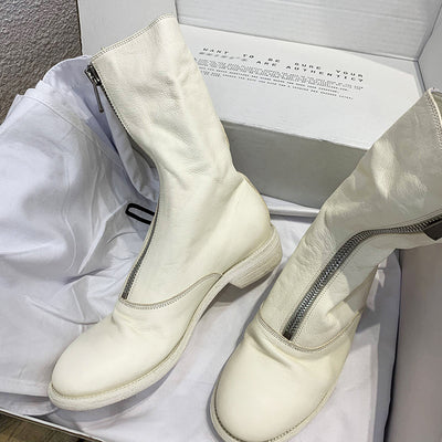 310 Horse Leather Origin Guidi Front Zip Ankle Boots – Short Boots for Women