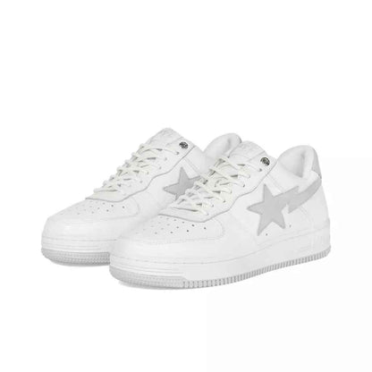 BAPESTA Classic Patent Leather Sneaker Low-Top Casual Skateboard Shoes