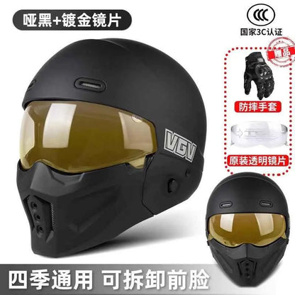 Shadow Scorpion Motorcycle Helmet - Full Face DOT Approved for Harley Cruiser Bike Class A 3C