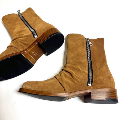 AMIRI 16OG Crinkled Chelsea Boots -Distressed Leather Ankle Boots - Brown