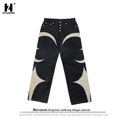 Thug Club Vintage Washed Crescent Patchwork Jeans Henry Lau ASAP Rocky Edition - Size avaliable S ~ XL