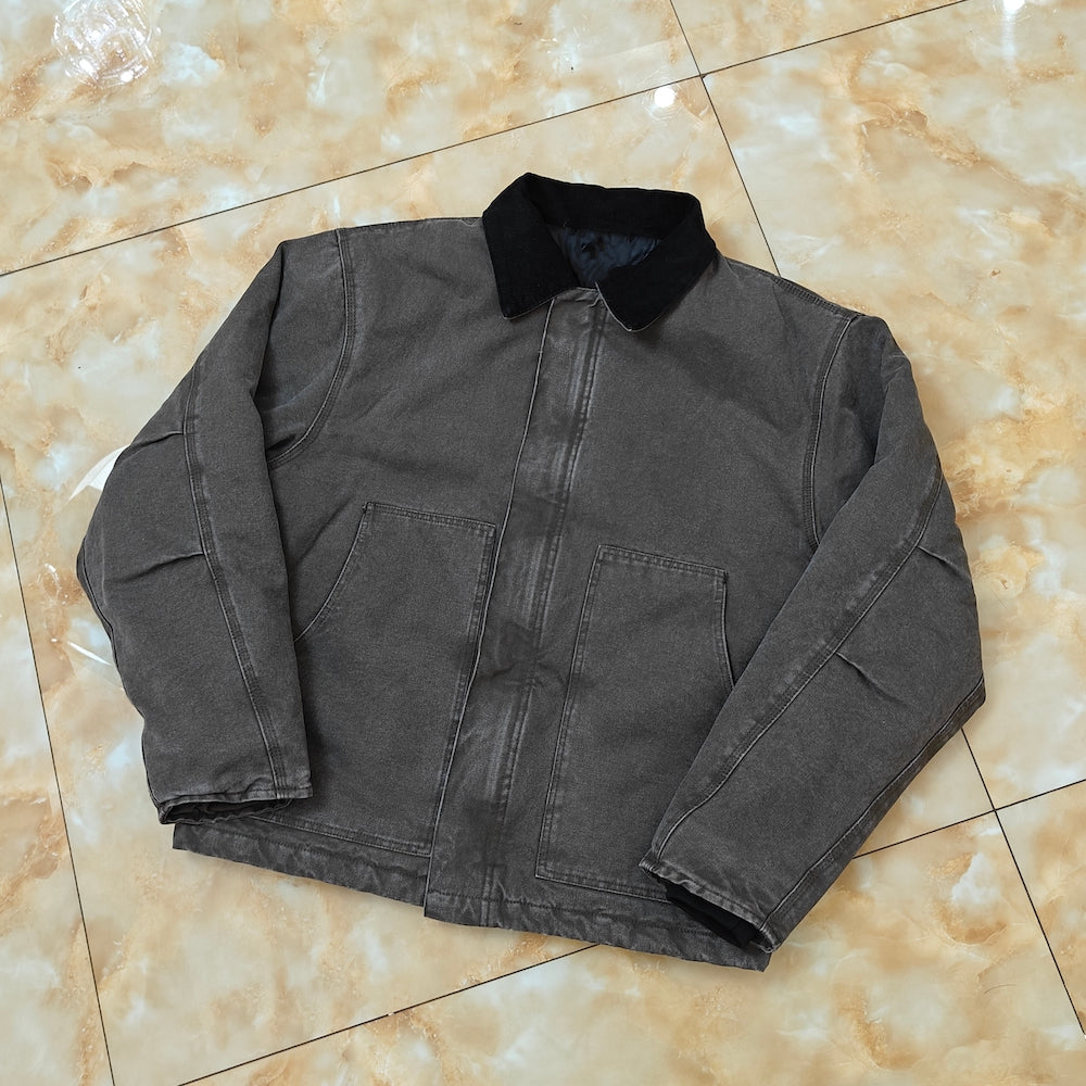 J22/J02 Carhartt Washed Detroit Jacket Vintage Cotton Coats - Grey