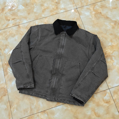 J22/J02 Carhartt Washed Detroit Jacket Vintage Cotton Coats - Grey