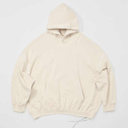 Mastermind Scalloped Edge 500g Heavyweight Hoodie - Wheat Ear Skull Embroidery - donclickin