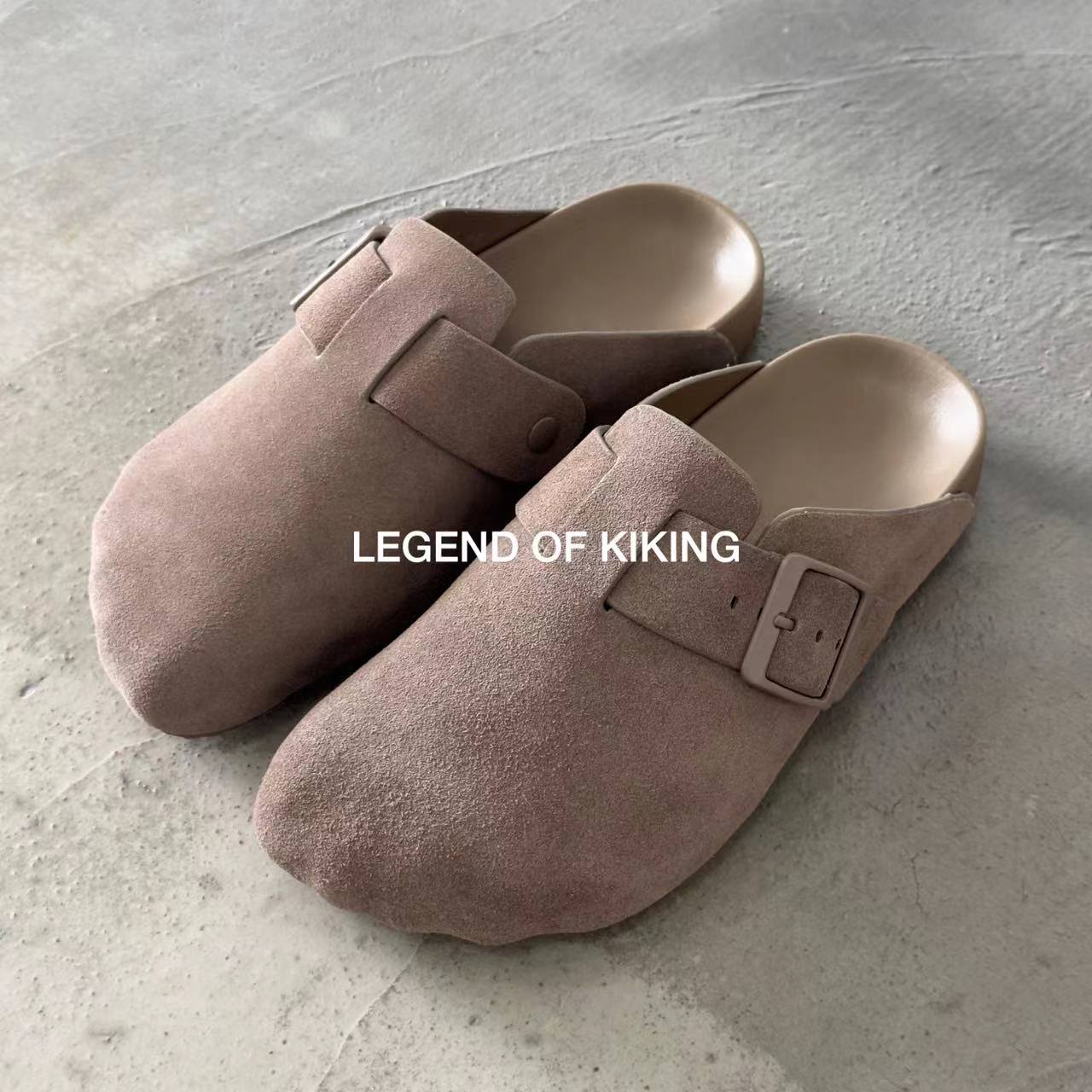 Five-Toe Birkenstock Closed-Toe Slip-On Mules Leather Flat Lazy Shoes