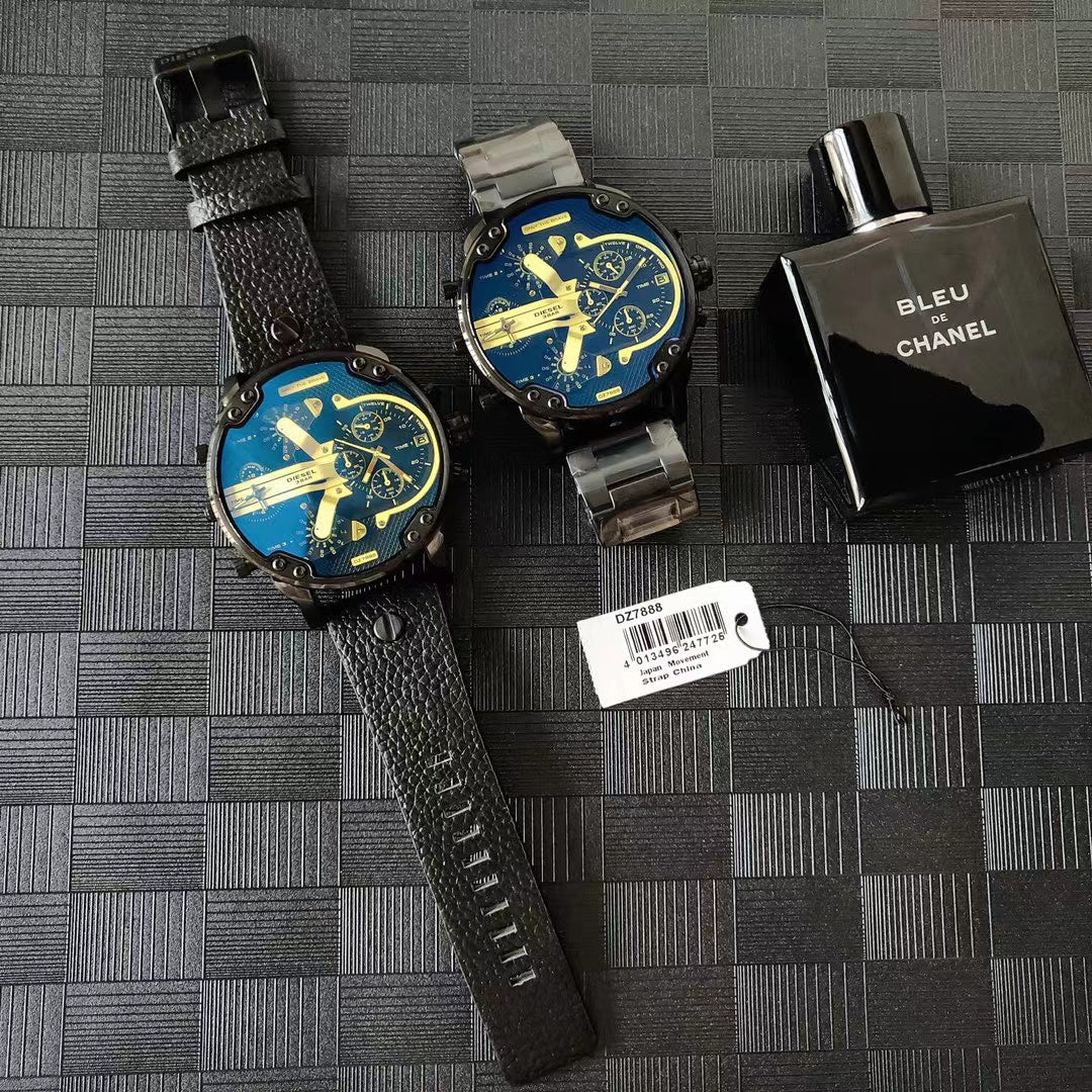 Diesel DZ7395 Chameleon Large Dial Quartz Chronograph Watch Polarized Men Watch - Order with colors
