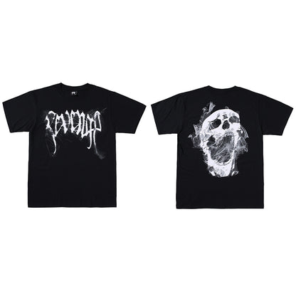 REVENGE Reflective Smoky Skull Dragon Bone Rap XX Streetwear Style Short Sleeve