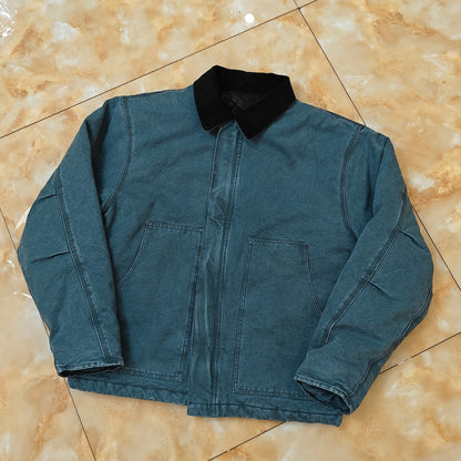 J22/J02 Carhartt Washed Detroit Jacket Vintage Cotton Coats - Hunter Green