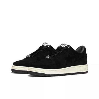 BAPESTA Classic Patent Leather Sneaker Low-Top Casual Skateboard Shoes