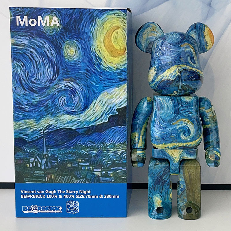 BEARBRICK 400% Block Bear - Art Toy Collectible Figure | Donclickin  Van Gogh / Dm for Other Style / Restock
