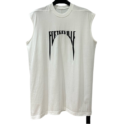 Dark Avant-garde Rick Owen Vibe High-Street Tee – Oversized Cotton Short Sleeve - White sleeveless