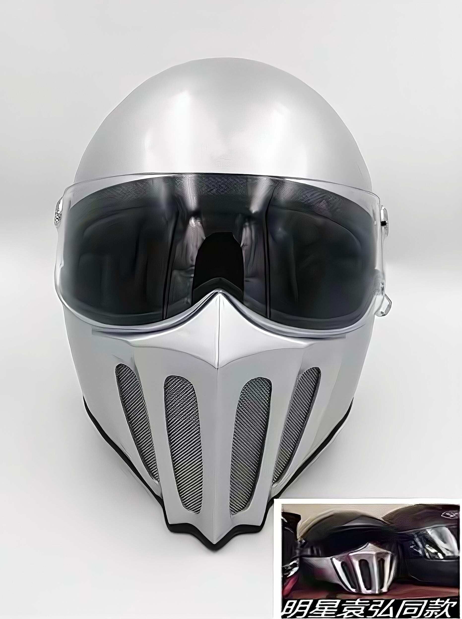 McKense Venom Anti-Fog Cruiser Motorcycle Helmet – Retro German Fiberglass Design