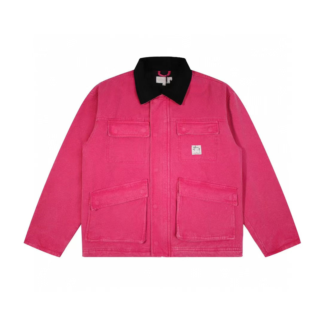 Stussy Vintage Washed Denim Carhartt Workwear Jacket – Detroit J97 Coat