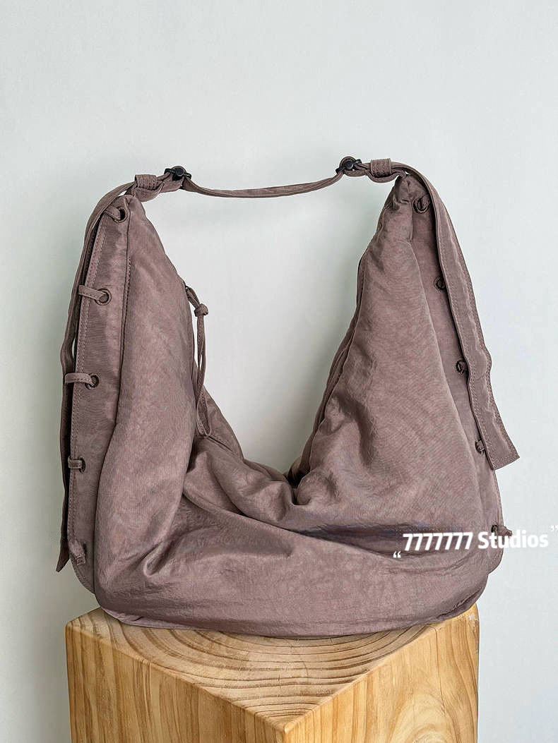 24FW LEM Horn Croissant Bag –Minimalist Casual Commuter Crossbody Large Capacity - Large Pink