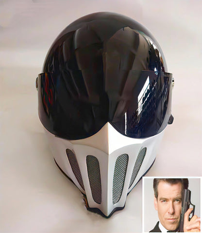 McKense Venom Anti-Fog Cruiser Motorcycle Helmet – Retro German Fiberglass Design