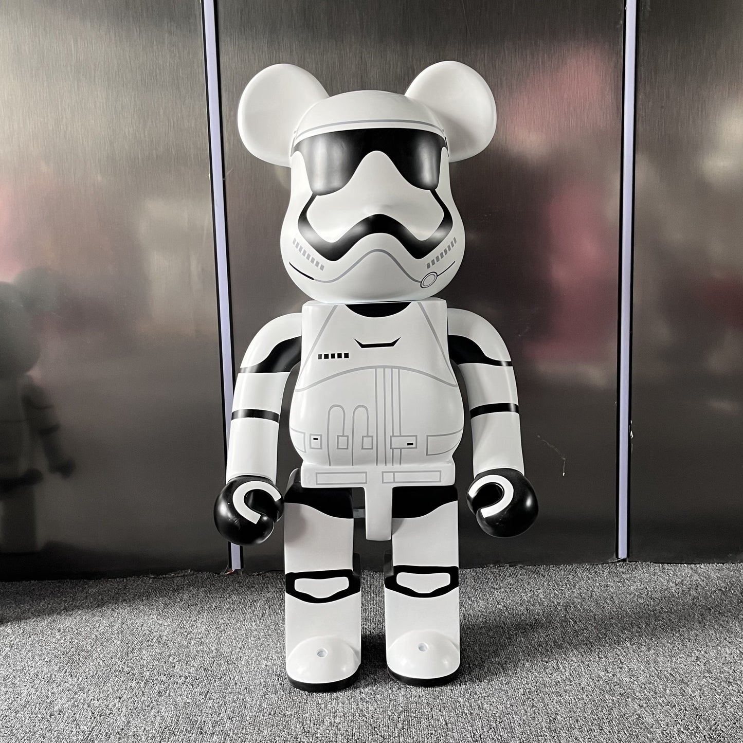 BE@RBRICK 1000% Building Block Figure 70CM | Limited Edition Collectible Bear Toy - WhiteSolider