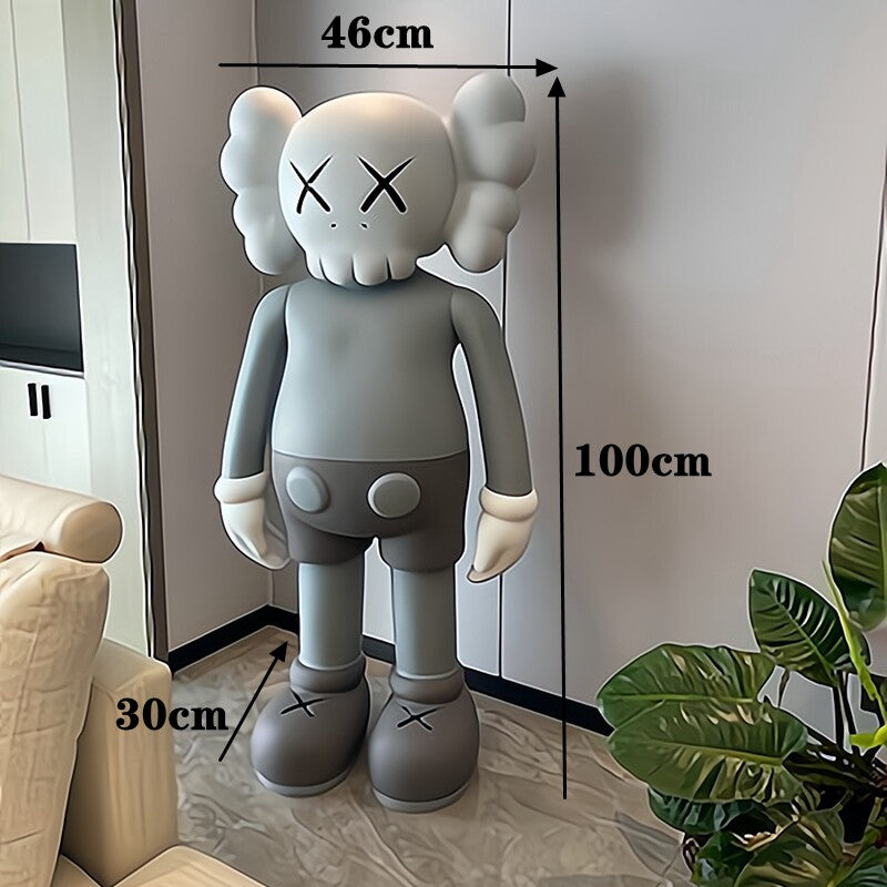 Giant Sitting Figures KAWS Companion Floor Statue - Hypebeast Room Decor - donclickin
