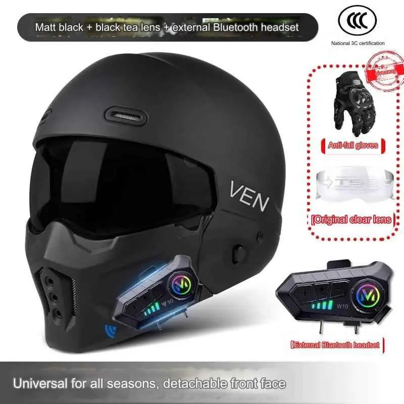 Shadow Scorpion Motorcycle Helmet - Full Face DOT Approved for Harley Cruiser Bike Class A 3C - Size avaliable S ~ XXXL