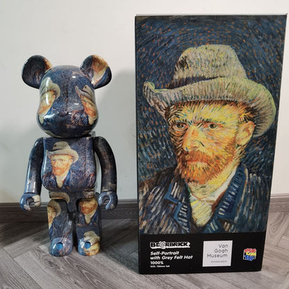 BEARBRICK 400% Block Bear - Art Toy Collectible Figure | Donclickin  Van Gogh Self-draw / Dm for Other Style / Restock