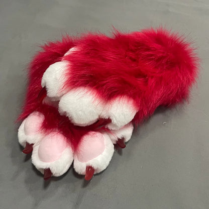 Furry Beast Claw Colored Beast Costume Claw Gloves Gloves Plush Fursuit Cosplay - Order with colors