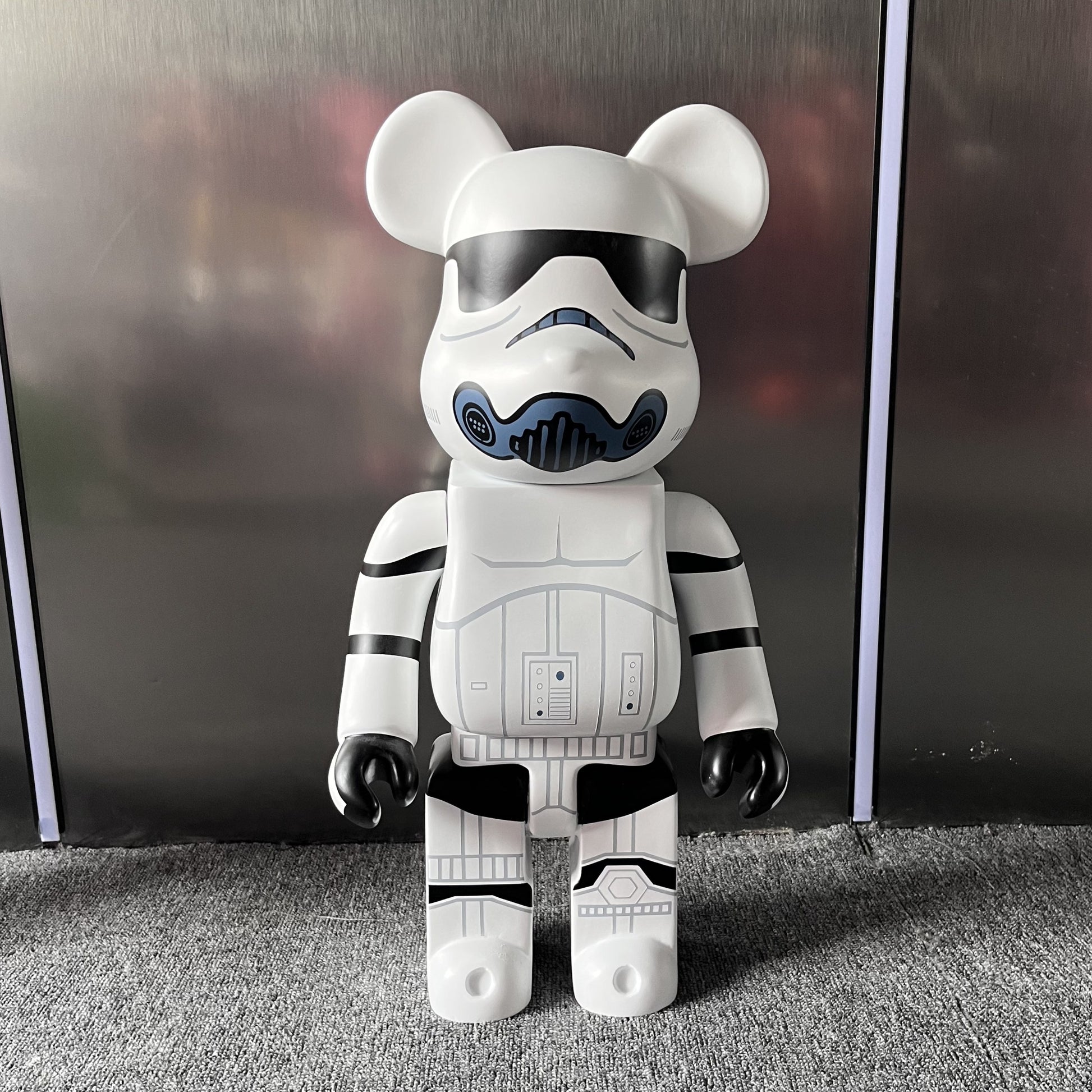 BE@RBRICK 1000% Building Block Figure 70CM | Limited Edition Collectible Bear Toy - WhiteSolider2