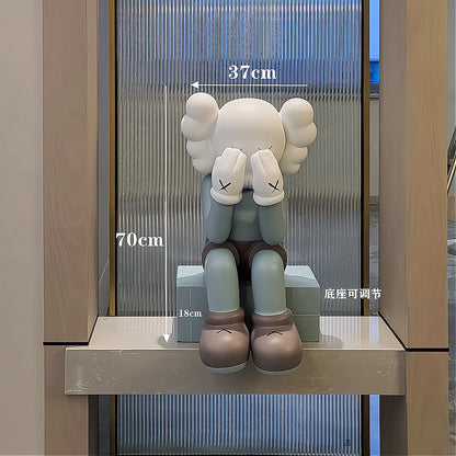 Giant Sitting Figures KAWS Companion Floor Statue - Hypebeast Room Decor - donclickin