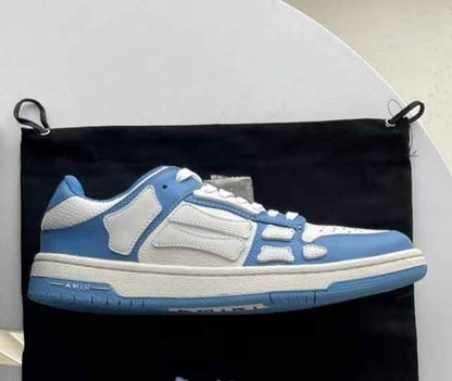2023SS AMIRI Bone Shoes Lychee Grain Top Layer Cowhide Low-top Leisure Board Shoes
