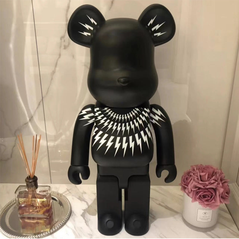 BE@RBRICK 1000% Building Block Figure 70CM | Limited Edition Collectible Bear Toy - Black Fragment
