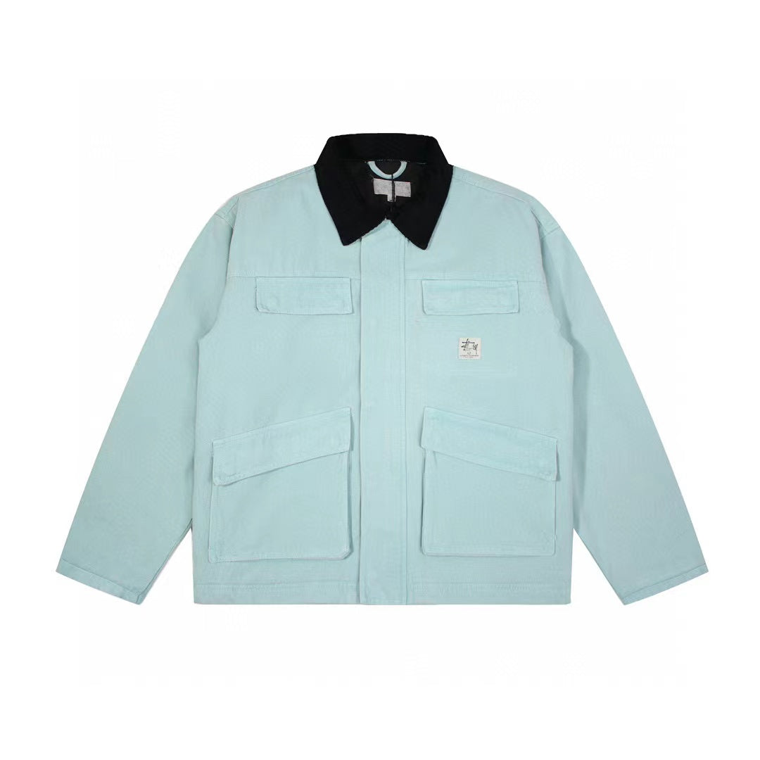 Stussy Vintage Washed Denim Carhartt Workwear Jacket – Detroit J97 Coat