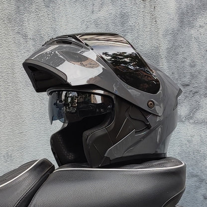 Mecha / 3C DOT Full Face Dual Visors Unisex /Bluetooth Motorcycle Helmet