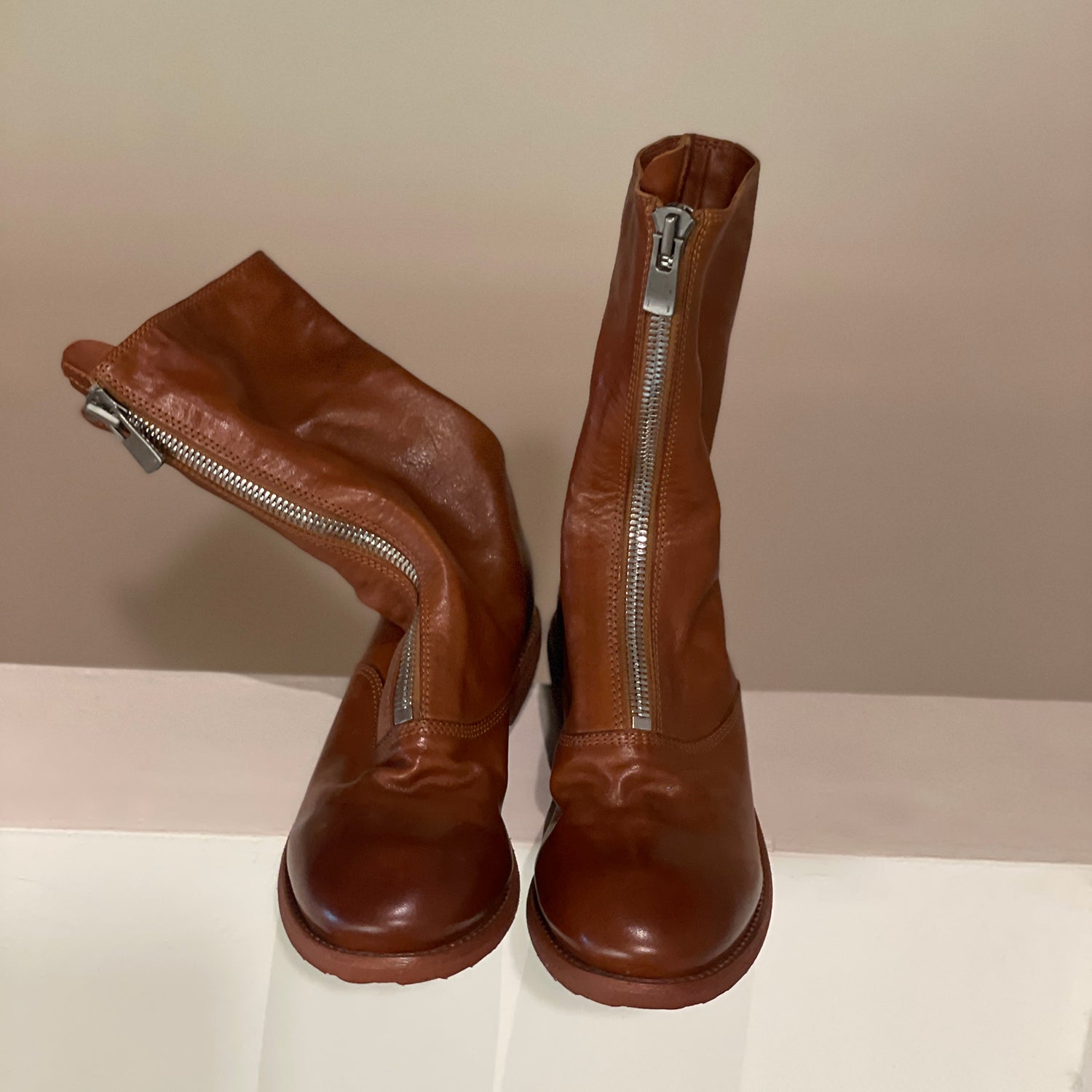 310 Horse Leather Origin Guidi Front Zip Ankle Boots – Short Boots for Women