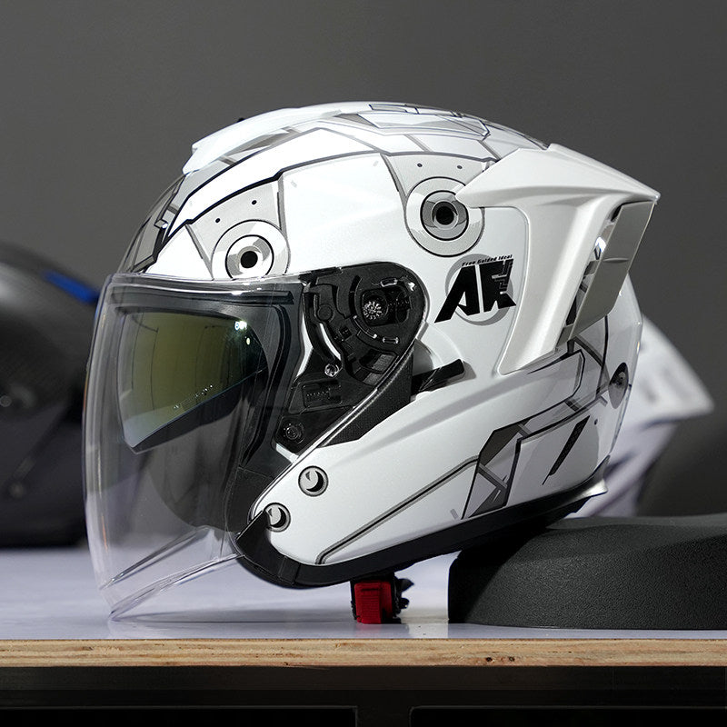 Evangelion Unit-01 Style Bluetooth Helmet - DOT Certified Dual Visor