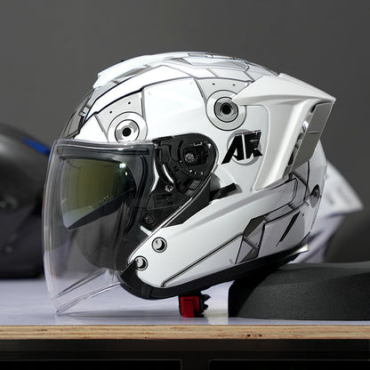 Evangelion Unit-01 Style Bluetooth Helmet - DOT Certified Dual Visor