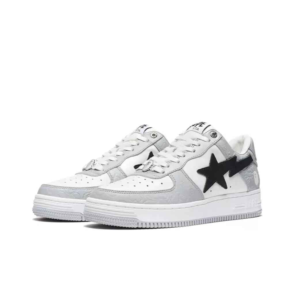 BAPESTA Classic Patent Leather Sneaker Low-Top Casual Skateboard Shoes