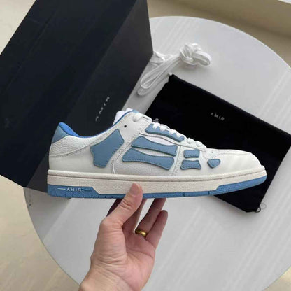 2023SS AMIRI Bone Shoes Lychee Grain Top Layer Cowhide Low-top Leisure Board Shoes