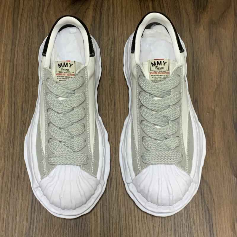 MMY Seashell-Toe Shoes Thick-Soled Unisex Dissolvable Sneakers/Distressed Canvas - Size avaliable 35~47