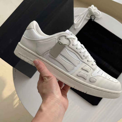 2023SS AMIRI Bone Shoes Lychee Grain Top Layer Cowhide Low-top Leisure Board Shoes