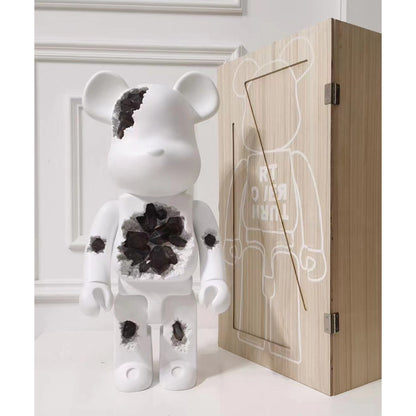 BE@RBRICK 1000% Building Block Figure 70CM | Limited Edition Collectible Bear Toy - Black White Crystal