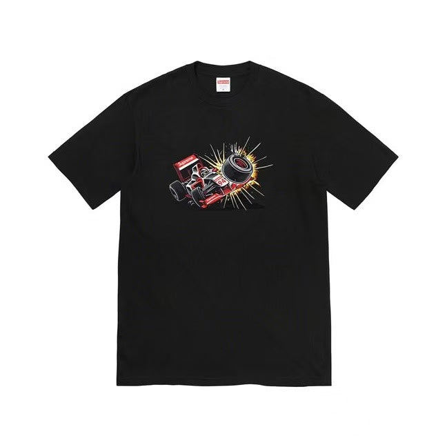 24SS Sup Short-Sleeve T-shirt Retro Unisex 280g Pure Cotton - Donclickin