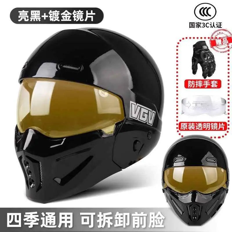 Shadow Scorpion Motorcycle Helmet - Full Face DOT Approved for Harley Cruiser Bike Class A 3C