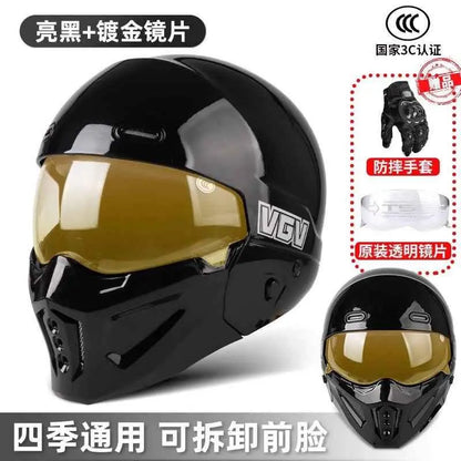 Shadow Scorpion Motorcycle Helmet - Full Face DOT Approved for Harley Cruiser Bike Class A 3C