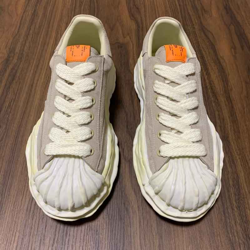 MMY Seashell-Toe Shoes Thick-Soled Unisex Dissolvable Sneakers/Distressed Canvas - Size avaliable 35~47