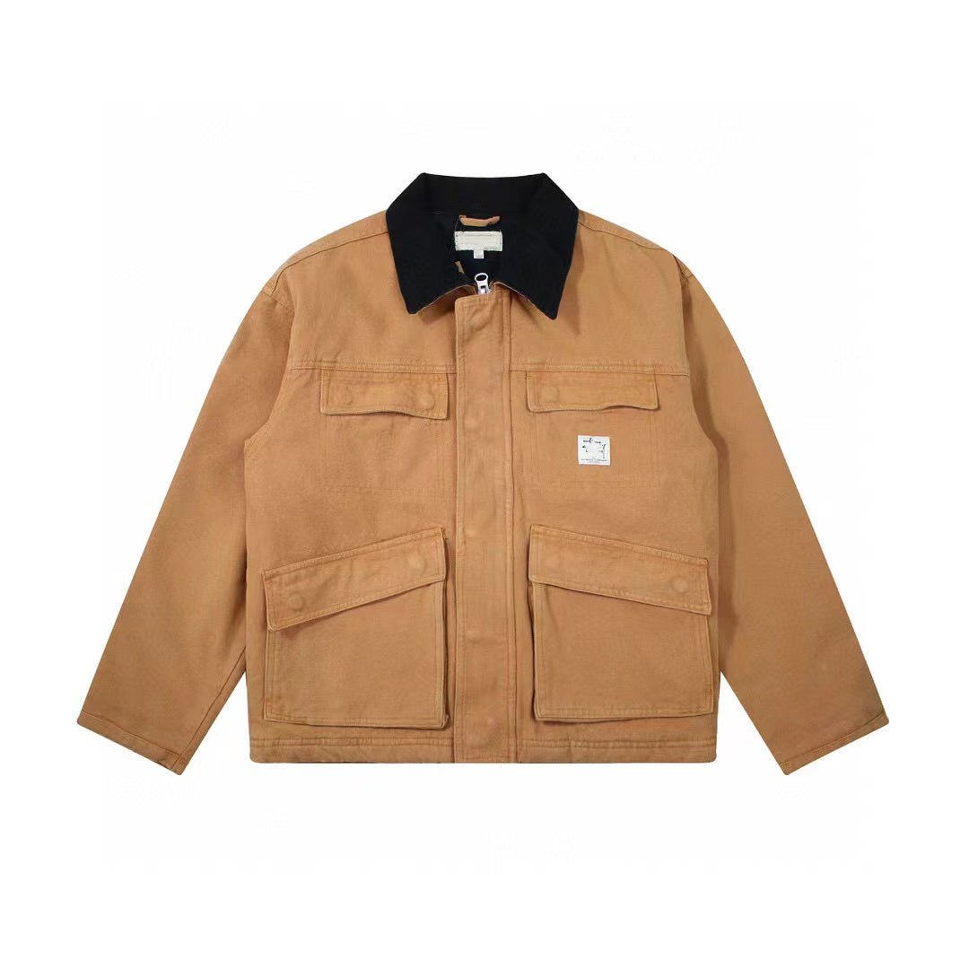 Stussy Vintage Washed Denim Carhartt Workwear Jacket – Detroit J97 Coat