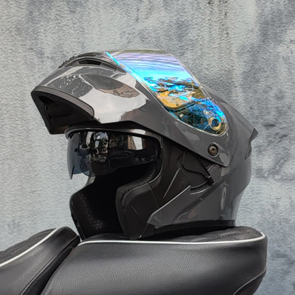 Mecha / 3C DOT Full Face Dual Visors Unisex /Bluetooth Motorcycle Helmet