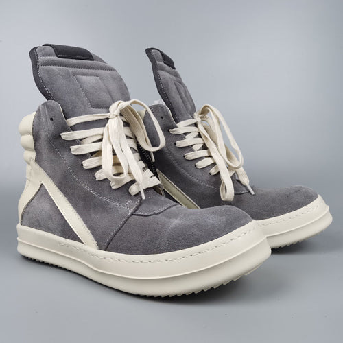 Rick Owen Reverse Triangle High-Top Leather Shoes Thick Sole Sneakers