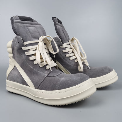 Rick Owen Reverse Triangle High-Top Leather Shoes Thick Sole Sneakers