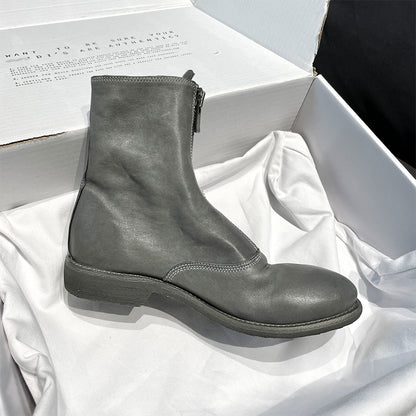 310 Horse Leather Origin Guidi Front Zip Ankle Boots – Short Boots for Women