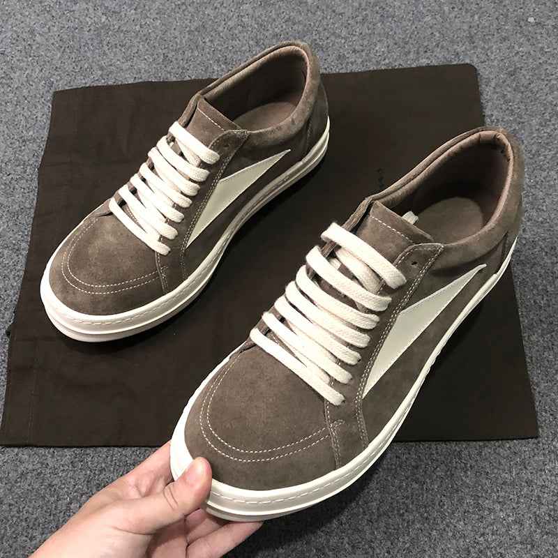 RO 22SS Vintage Leather Low-Top Sneaker Rick Owens - Black/Milk - 