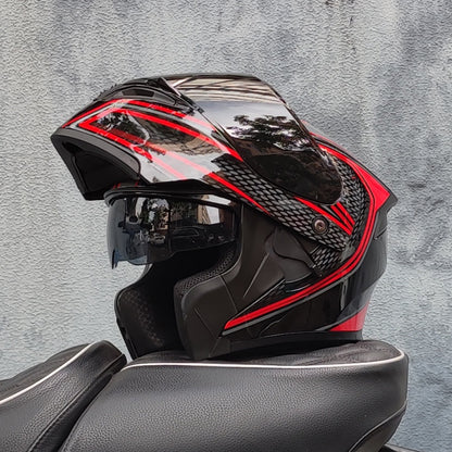 Mecha / 3C DOT Full Face Dual Visors Unisex /Bluetooth Motorcycle Helmet