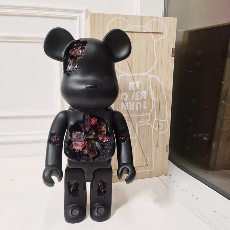 BE@RBRICK 1000% Building Block Figure 70CM | Limited Edition Collectible Bear Toy - Black Crystal